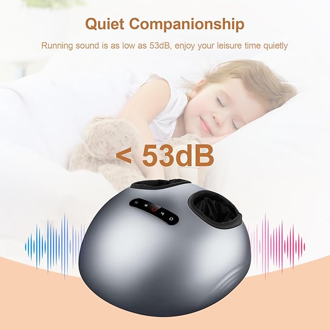 Foot Massager Machine with Heat, Double Shear Massage Core, Shiatsu Feet Massager with Airbag Full Wrapped, Plantar Fasciitis Massage, Automatic Foot Kneading Points, Gifts for Family and Friends