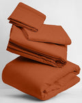 Mellanni Twin XL Sheets Set - 3 PC Iconic Collection Bedding - Hotel Luxury, Extra Soft, Cooling Bed Sheets - Wrinkle, Fade, Stain Resistant (Twin Extra Long, Terracotta)