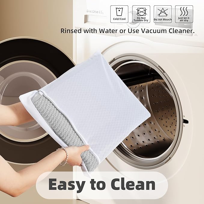 Bathroom Rugs Non Slip Washable, Super Absorbent Thin Bath Mat Quick Dry Low Pile Bathroom Rug, Light Grey 24"x47"