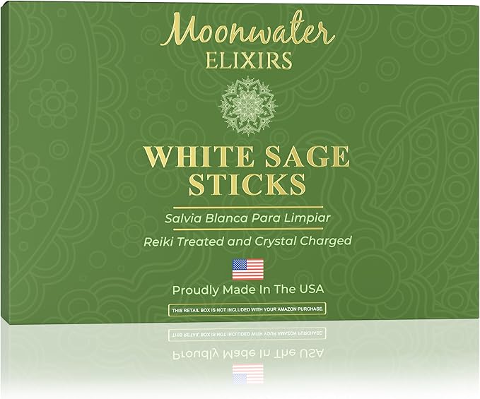 California White Sage Smudge Sticks - Sage Bundles for Smudging, Energy Clearing, Meditation, Purification, Negative Energy Removal, Spiritual Healing, Desert Sage. Salvia Blanca Limpiar (5)