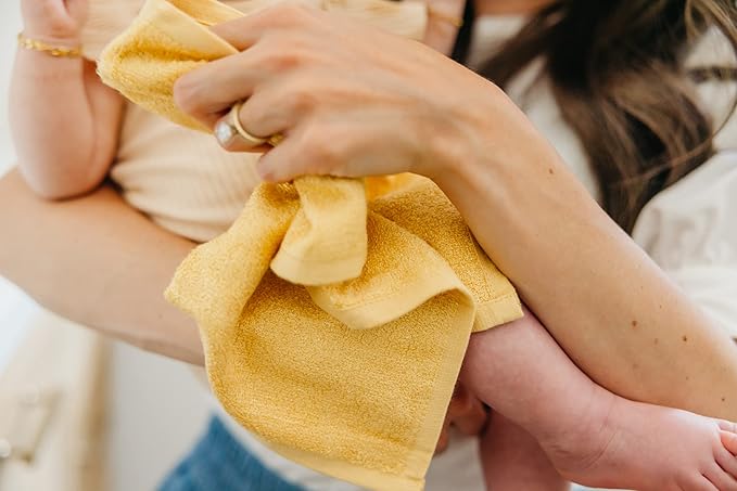 Copper Pearl 6 Ultra Soft Baby Bath Washcloths Premium Large Soft Piper 11" x 11" Towels