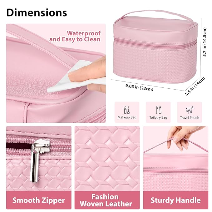 Rose Facial Skin Care Set, 33 Pcs Bath & Body Spa Basket for Women, Beauty Care Kit, Sheet Mask, Makeup Bag, Face Serum, Bath Bomb, Perfume, Christmas, Mother Day, Valentine's, Birthday, Baby Shower