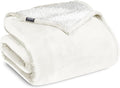 Bare Home Sherpa Fleece Blanket - King Size - Blanket for Bed, Sofa, and Couch - Warm & Lightweight - Fluffy & Soft - Reversible (King, Cream)