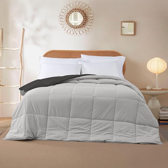 Modern Threads Down Alternative Reversible Comforter Dark Gray/Gray Twin