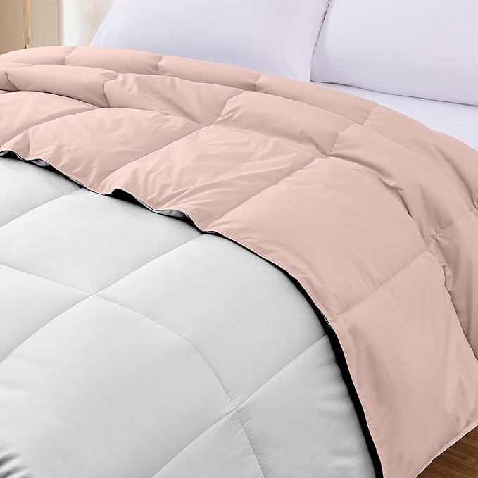 Modern Threads Down Alternative Reversible Comforter Blush/White King