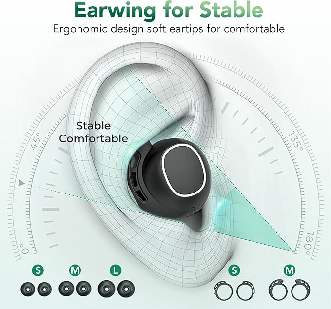 Tiksounds Ear Buds Mini Wireless Earbuds, Bluetooth 5.3 Headphones Bass Stereo, 60H Playtime Noise Cancelling Earbuds with 4 Mic, IP8 Waterproof Lightweight in Ear Earphones for Workout/Running