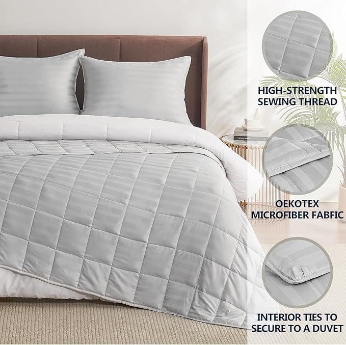 Weighted Blanket Kids (36"x48" 3lbs),Ultra Soft and Cozy Cooling Weighted Blanket Kids,Heavy Blanket with Machine Washable Soft Blanket, Light Grey