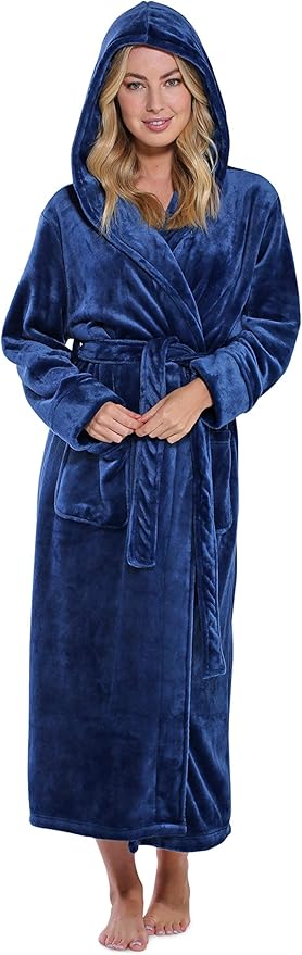 Turquaz Oversize Plush Robes For Women, Soft Warm Fleece Bathrobe for Women
