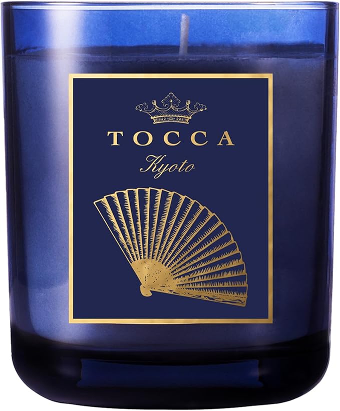 TOCCA Kyoto 10oz Candle - Kinmokusei Flower & Apricot Scented, Hand Poured Soy-Wax Blend with 100% Cotton Wick, 60 Hour Burn Time