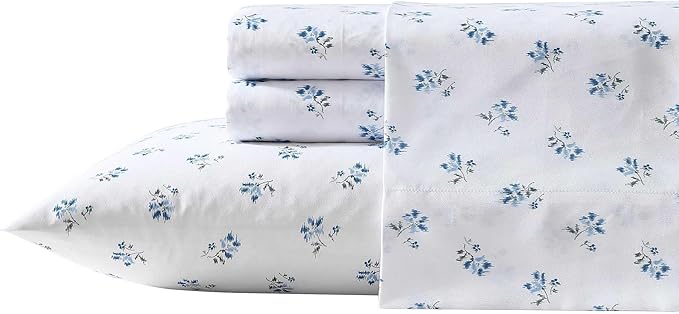 Wrangler - Twin Bed Sheets, Ultra-Soft & Lightweight Bedding with Matching Pillowcase, Lightweight Bed Set for All Season Comfort, Oeko-Tex Certified (Sketchy Ditsy Blue)