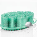 Silver Infused Silicone Body Scrubber Shower - Gentle Back Scrubber Soft Bristles - Avilana Premium Dual Sided Bath Brush Massage - Advanced Material Loofah Alternative - Gift Women Men