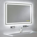 Wall-Mounted LED Square Bathroom Mirror, Makeup Mirror (36inches x 30inches,) 3 Color Stepless Dimmable Memory Bathroom Vanity Mirror with Lights CRI90+ 3000-6400K Smart Mirror with Touch