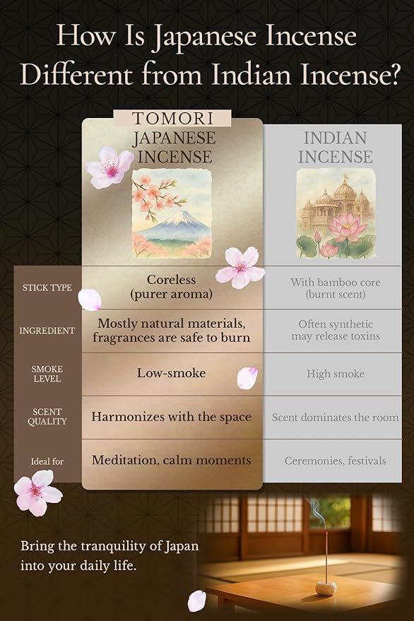 Agarwood Premium Japanese Incense Sticks 60sticks Coreless Low Smoke Natural Charcoal Free Non Toxic Temple Kyoto Aroma Aromatherapy Meditation Calming Stress Relief Relaxation Yoga ZenTOMORI