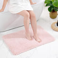 Pink Bathroom Rug 24x36 Non Slip Fluffy Bath Mat for Bathroom Floor Washable Plush Luxury Bath Rug for Tub Soft Shaggy Absorbent Shower Sink Mat