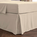 Mellanni Bed Skirt Cal King Size- Bed Skirting - 15-Inch Tailored Drop Pleated Dust Ruffle - Hotel Luxury Bedding - Wrinkle, Fade, Stain Resistant - 1 Bedskirt (Cal King, Beige)