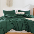 ROSGONIA Twin/Twin XL Comforter Set for College Girls Boys Dark Emerald Green, 1 Comforter 1 Pillowcase, All Season Kids Comforter Sets Dorm Bedding