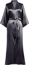 PRODESIGN Satin Kimono Robe Women Long Silky Kimono Bathrobe Sleepwear Wedding Bridesmaid Robe