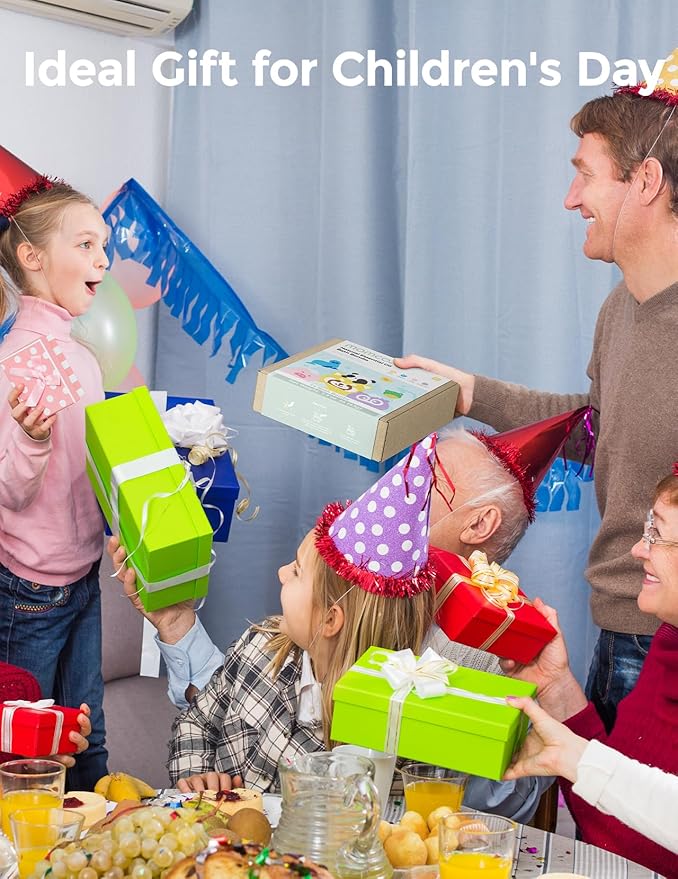 Momcozy Essential Oil Bath Bombs,14 Pcs Bubble Bath Fizzy Balls with 7 Cute Animal Shapes,Bath Bombs Gift Set for Kids Girls Boys Toddler, Ideal Gift for Children's Day, Bath Bomb Kit