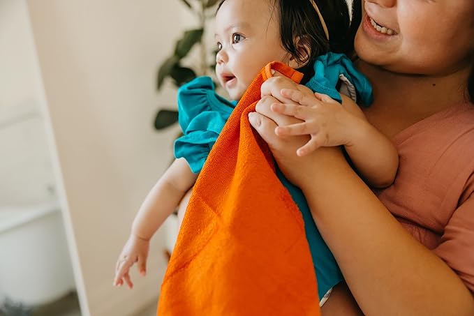 Copper Pearl 6 Ultra Soft Baby Bath Washcloths Premium Large Soft Rory 11" x 11" Towels