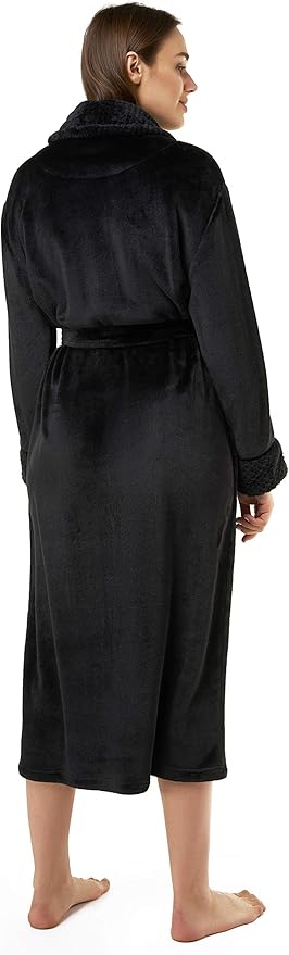 Turquaz Oversize Plush Robes For Women, Soft Warm Fleece Bathrobe for Women