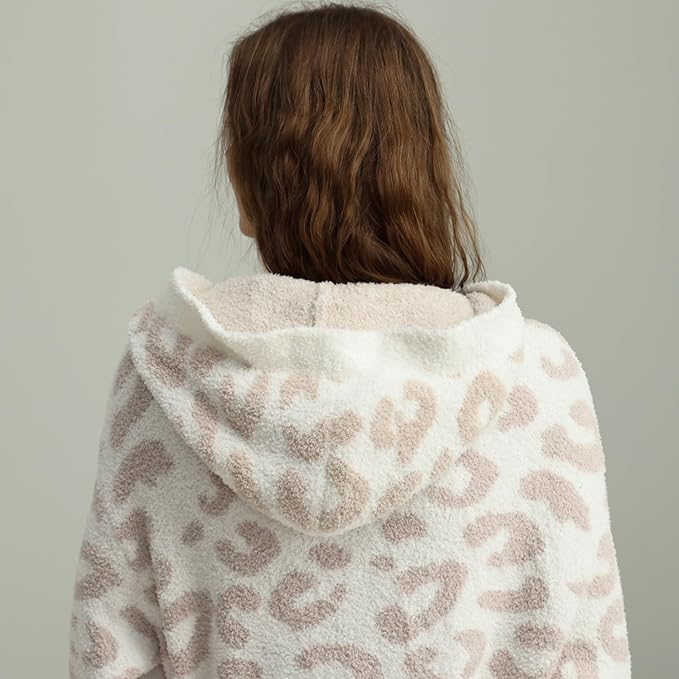 MH MYLUNE HOME Ultra Soft Robe With Pockets, Spa Bathrobe Loungewear Calf-Length, Plush Fuzzy Fluffy Wrap Robe for Women