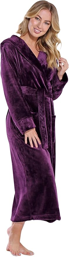 Turquaz Oversize Plush Robes For Women, Soft Warm Fleece Bathrobe for Women