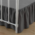 Bed Skirt Full Size Ruffled Bed Skirts with Split Corners, 14 Inch Drop Dust Ruffle Bed Skirt with Platform, Dark Grey, 14" Full