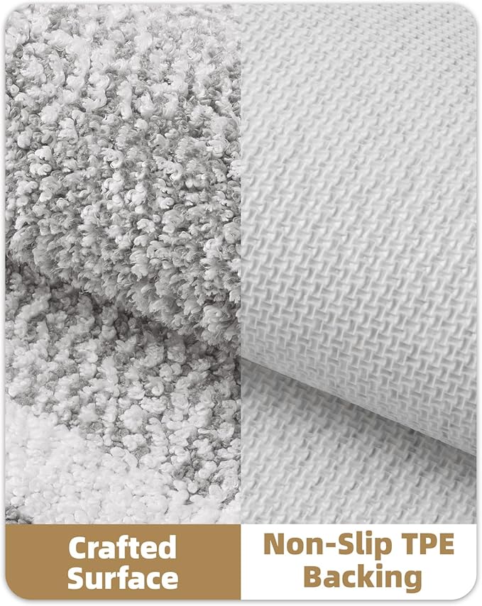Color&Geometry 16"x24" Small Bath Mats for Bathroom Simple and Stylish, Gray Bathroom Rugs, Non Slip, Absorbent, Soft, Washable, Microfiber Bathmat Shower Mat Outside Shower