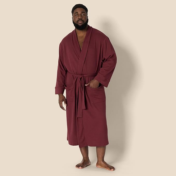 Amazon Essentials Mens Lightweight Waffle Bathrobe (Available in Big & Tall)
