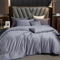 MooMee Duvet Cover Set 100% Extra Long Staple Cotton 600 Thread Count Silky Sateen Smooth Luxury Soft Breathable Durable Hotel Quality Bedding, 3 Pieces (Baby Blue, King 104"x90")