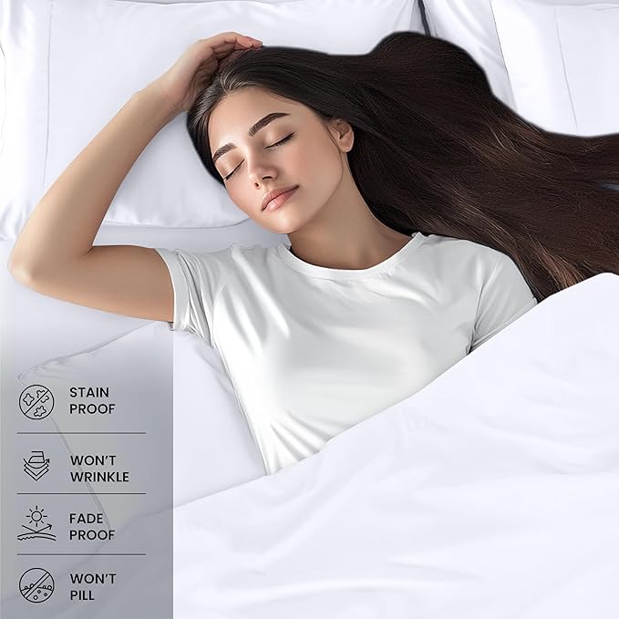Utopia Bedding California King Sheet Set – 4 Piece Bed Sheets for Cal King Size Bed, Soft and Breathable Microfiber, Includes 1 Fitted Sheet, 1 Flat Sheet and 2 Pillowcases (White)
