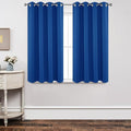 Joydeco Blackout Curtains 54 Inch Length 2 Panels Set, Thermal Insulated Long Curtains& Drapes 2 Burg, Room Darkening Grommet Drapes for Living Room Bedroom Window (W52 x L54 Inch, Royal Blue)