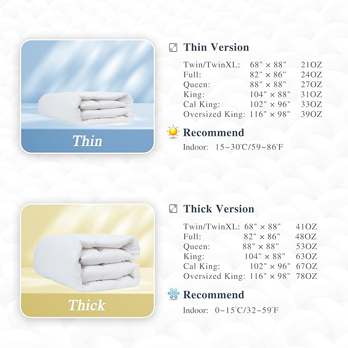 sunflower California King Duvet Insert Comforter Down Alternative Filling Cotton Shell All Season Hypoallergenic Warm Breathable Noiseless Machine Washable 96"x102"with Corner Taps White