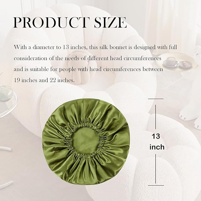 Satin Bonnet Double Layer Silk Bonnet for Sleeping Women Hair Care for Natural Curly