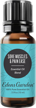 Edens Garden Sore Muscles & Pain Ease Essential Oil Blend- 100% Pure Premium Grade, Undiluted, Natural, Therapeutic, Aromatherapy, The Best for Diffusing, Skin, Face, Humidifiers 10 ml (.33 fl oz)