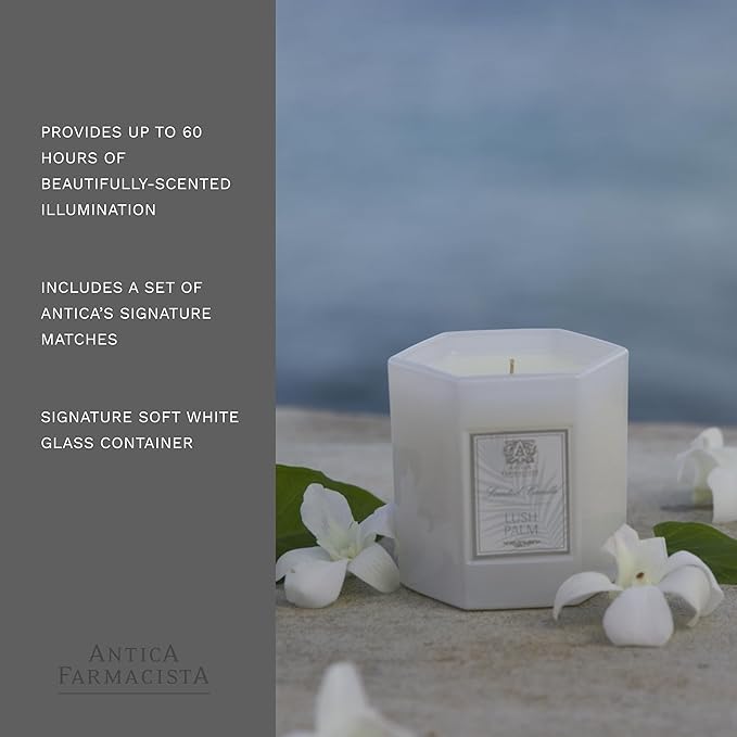 Antica Farmacista Luxury Scent Candle - Decorative Home Candle - Long-Lasting & Premium Scented - Luxury Gift - Lush Palm, 9 oz