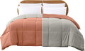 Modern Threads Down Alternative Reversible Comforter Orange Rust/Beige California King