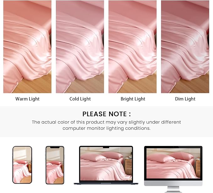 THXSILK 100% Pure Mulberry Silk Duvet Cover Set 3 Piece, 6A+ Grade Luxury Soft Bedding Silk Sheets for Hair and Skin, 1 Pcs Quilt/Comforter Cover with 2 Zippered Pillowcases (Charming Pink, Full)