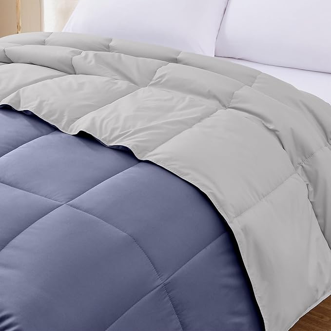 Modern Threads Down Alternative Reversible Comforter Deep Blue/Silver King