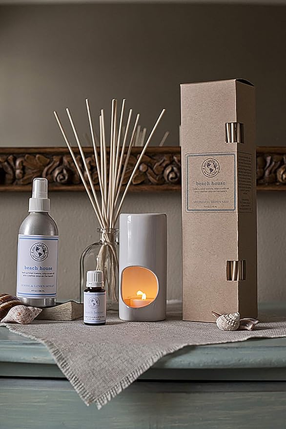 ECO CANDLE CO. Room & Linen Spray, Lavender Dreams, 8 oz. - Scents Of Lavender, Lilac, Sage, & Mimosa - Recycled Aluminum Bottle, No Propellents, Pump Top, All Natural Ingredients
