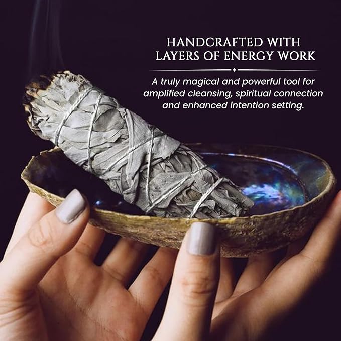 Native American Organic White Sage Smudge Sticks - Salvia Blanca para Limpiar - Sacred New Age Rituals for Energy Clearing, Meditation, Negative Energy Removal, Purification, Spiritual Healing. (3)