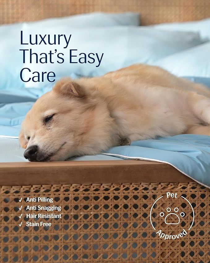 REST® Evercool® Cooling Comforter, Twin/Twin XL, Blanket for Hot Sleepers, All Season Bedding to Keep Cool for Night Sweats, Breathable Lightweight Blanket, 68"x90" Inches, Aqua Blue