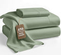 LANE LINEN Twin Sheets Set - 450 Thread Count 100% Cotton 3 Pc Twin Bed Sheets, Luxurious Satin Bedding, Breathable and Cotton Sheet - Iceberg Green