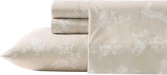 Wrangler - Full Bed Sheets, Ultra-Soft & Lightweight Bedding with Matching Pillowcases, Lightweight Bed Set for All Season Comfort, Oeko-Tex Certified (Foliage Beige)