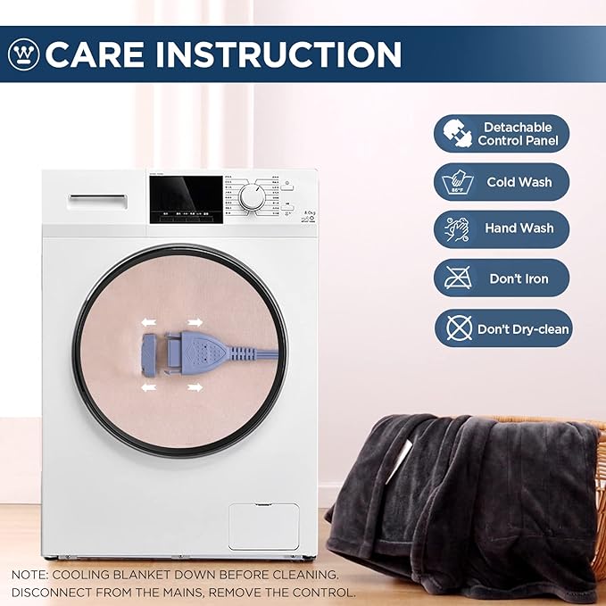 Westinghouse Electric Blanket Queen Size, Super Cozy Soft Flannel 84"" x 90"" Heated Blanket with 10 Fast Heating Levels & 1-12 Auto-Off, Machine Washable, ETL&FCC Certification, Beige