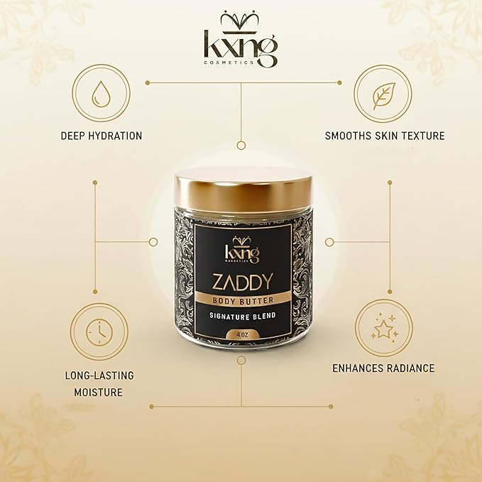KXNG Shea Butter Body Cream, Luxurious Hydrating Body Butter, Intense Moisturizer for Dry Skin, Perfect for Men & Women, Cruelty-Free