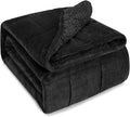 Sivio Weighted Blanket for Adult, 15 lbs Sherpa Heavy Throw with Fleece Reversible, Queen Size, Weighted Blanket for Men and Women Deep Sleeping, 80 x 87Inches Dual Sided Black