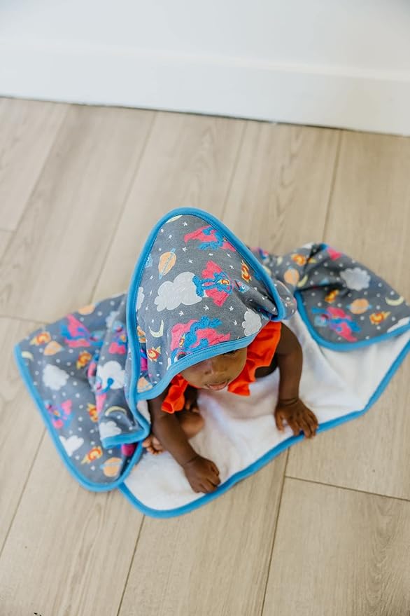 Copper Pearl Hooded Bath Towels Premium Knit/Terry Cloth Baby Towels with Hood, Pockets, and Cool Designs - Great to Gift and Make Bath Time Fun - Baby Bath Towel, Super Grover