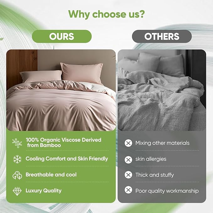 TWK Luxury Sheet Set, Genuine 100% Viscose Derived from Bamboo, Cooling & Breathable, Silky Soft, Bedding Sheets & Pillowcases (Sand, King)