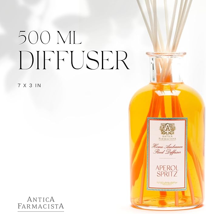 Antica Farmacista Home Ambiance Diffuser - Long-Lasting Reed Scent Diffuser - Luxury Room Freshener Gift - Aperol Spritz, 16.9 fl oz